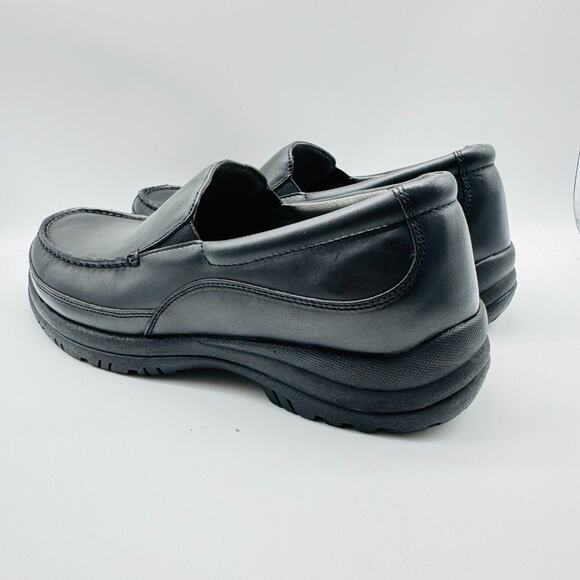 Dansko Shoes Mens EU 48 US 14.5 Black Leather Loafers Comfort Slip On Moc NEW - Picture 5 of 12